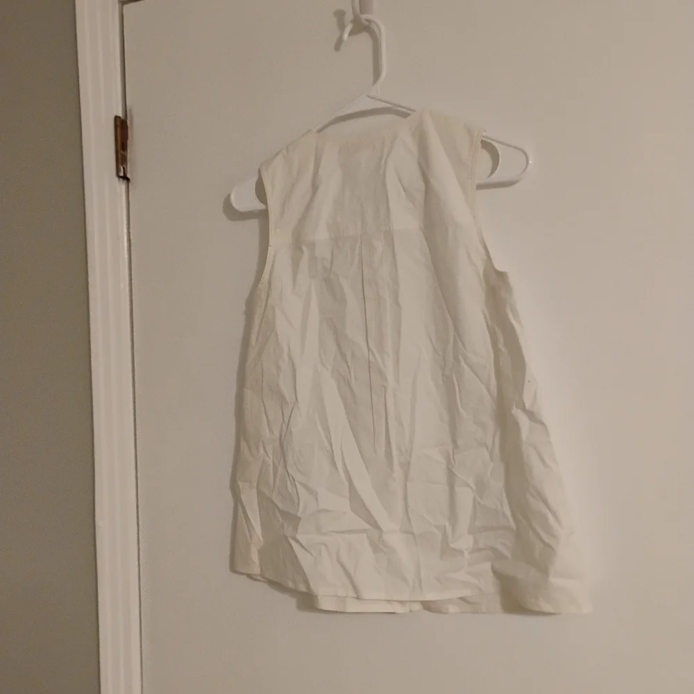 Tory Burch Marguerite Sleeveless Buttoned Top Blouse Sz 0